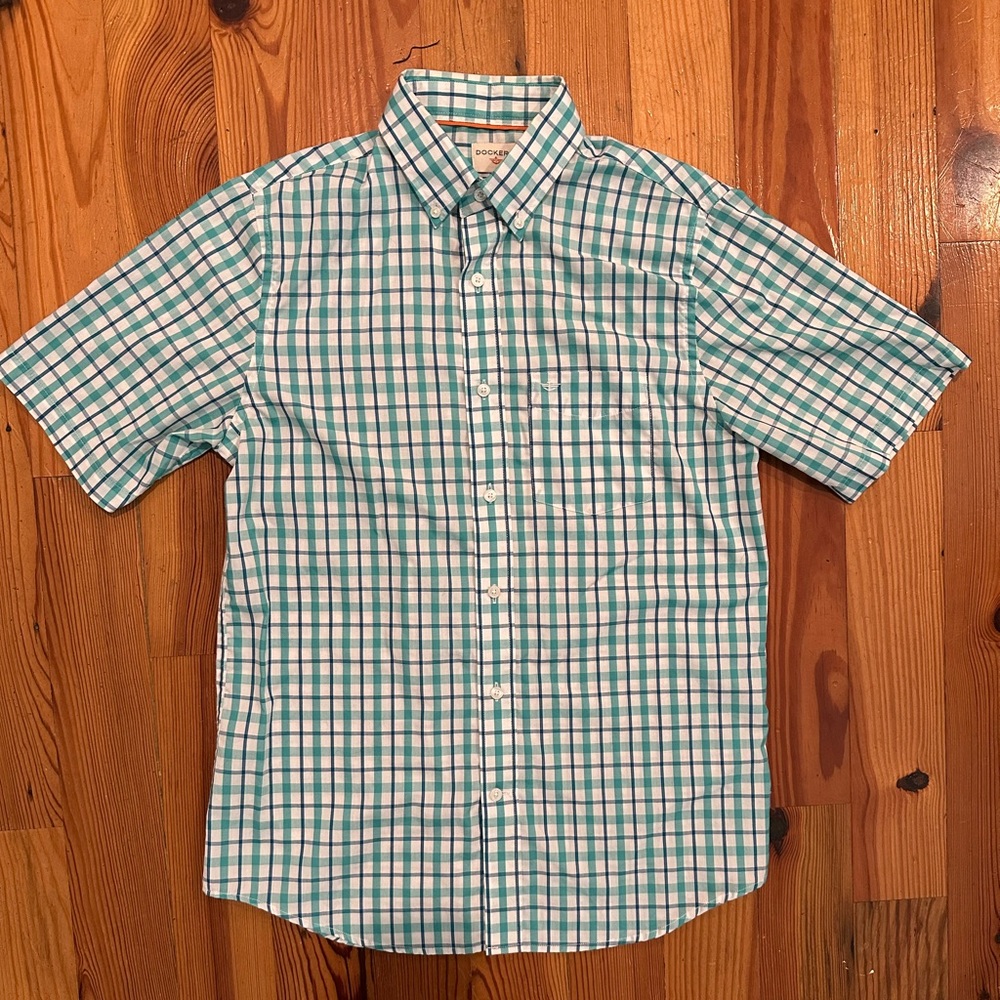 Dockers striped short sleeved button down (small)